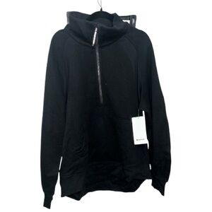 Lululemon Scuba Oversized Funnel Neck Half Zip Hoodie Black XL/XXL NWT
